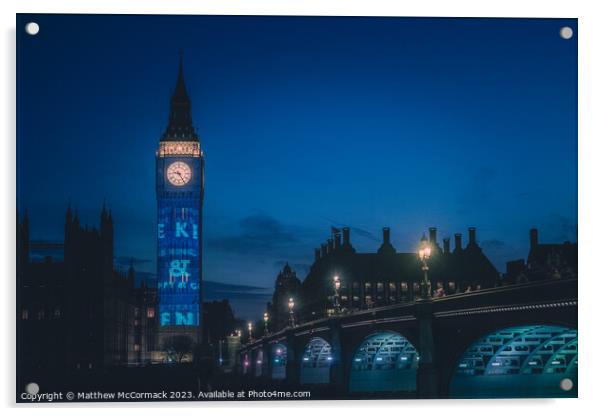 Big Ben Coronation Lights 1 Acrylic by Matthew McCormack