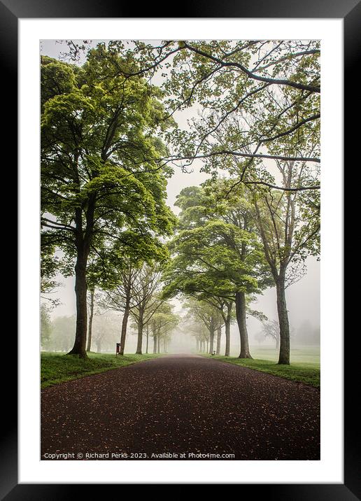 Misty Morning in Roundhay Park- Leeds Framed Mounted Print by Richard Perks
