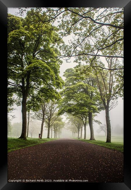 Misty Morning in Roundhay Park- Leeds Framed Print by Richard Perks