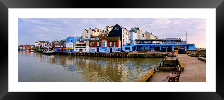 Bridlington Harbour Panorama Framed Mounted Print by Tim Hill