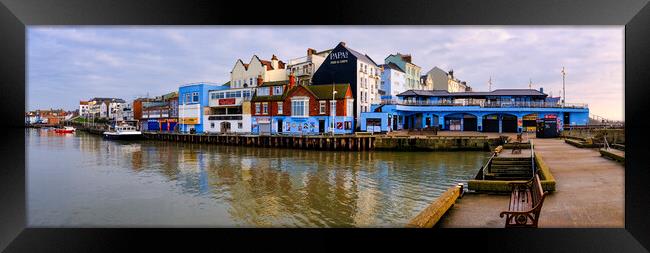 Bridlington Harbour Panorama Framed Print by Tim Hill