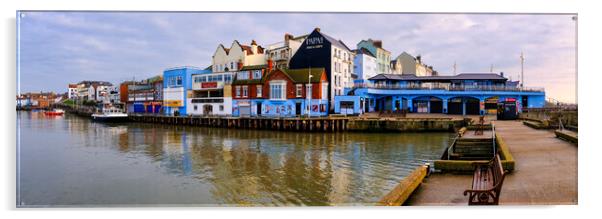 Bridlington Harbour Panorama Acrylic by Tim Hill