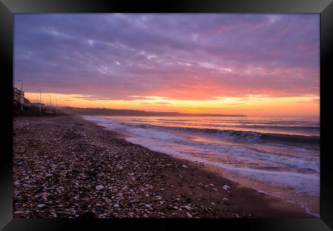 Bridlington North Beach Sunrise Framed Print by Tim Hill