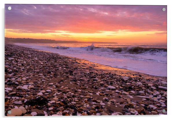 Beautiful Bridlington North Beach Sunrise Acrylic by Tim Hill