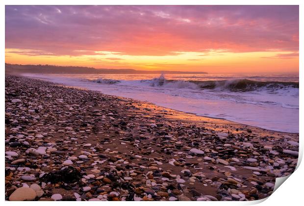 Beautiful Bridlington North Beach Sunrise Print by Tim Hill