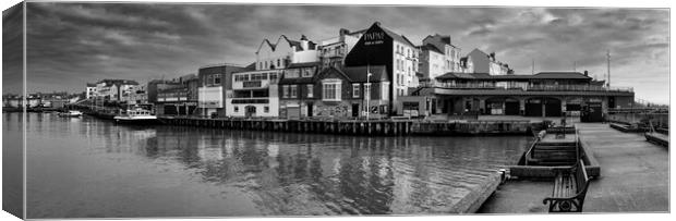 Bridlington Harbour Black and White Canvas Print by Tim Hill