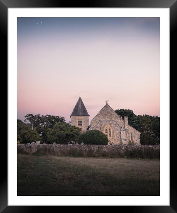 St Peter and St Paul Church, West Wittering Framed Mounted Print by Mark Jones