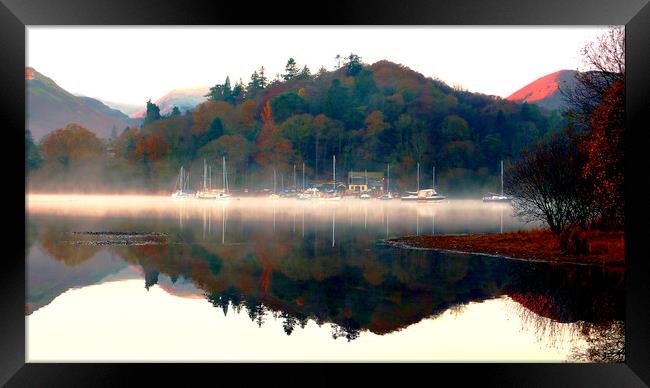 Enchanting Misty Reflections Framed Print by john hill