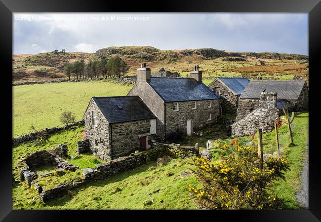 Welsh farmhouse Snowdonia Wales Framed Print by Pearl Bucknall