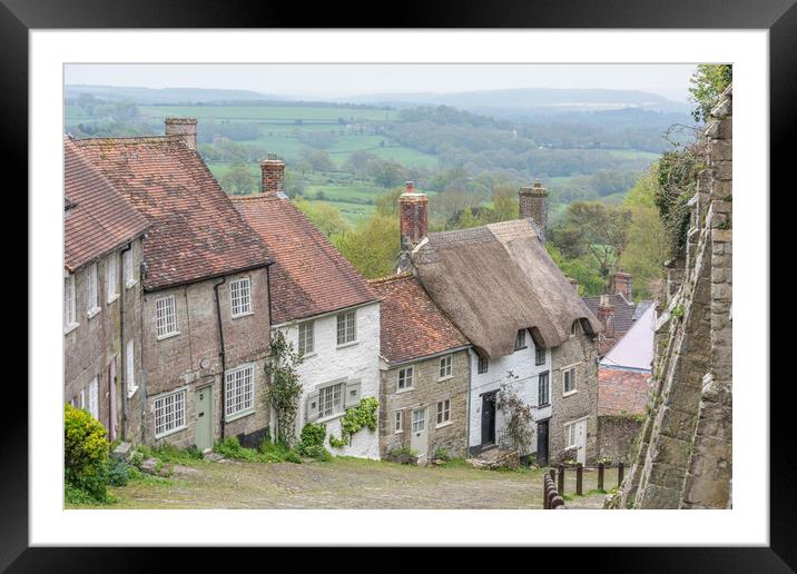The Charming Cottages of Hovis Hill Framed Mounted Print by Graham Custance