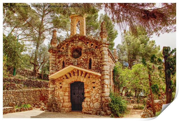 Unique Stone Church Mallorca 3 Print by Peter F Hunt