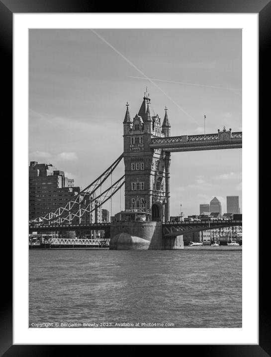 Tower Bridge  Framed Mounted Print by Benjamin Brewty