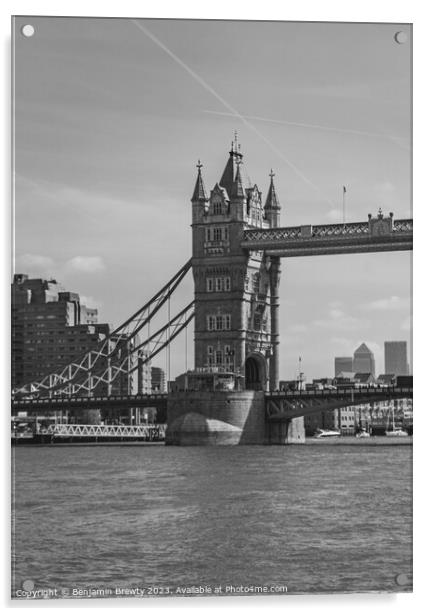 Tower Bridge  Acrylic by Benjamin Brewty