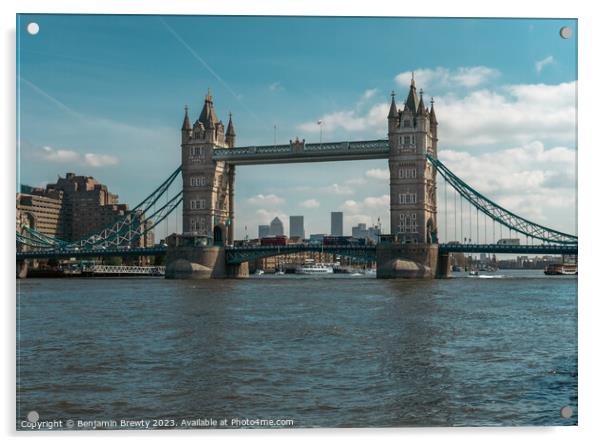 Tower Bridge Blue Skies  Acrylic by Benjamin Brewty