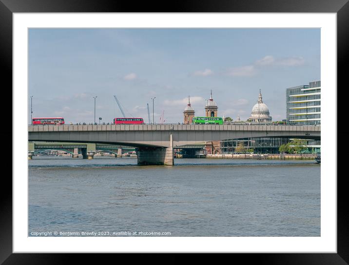 London Bridge  Framed Mounted Print by Benjamin Brewty