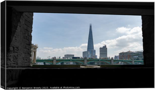 The Shard Composition  Canvas Print by Benjamin Brewty