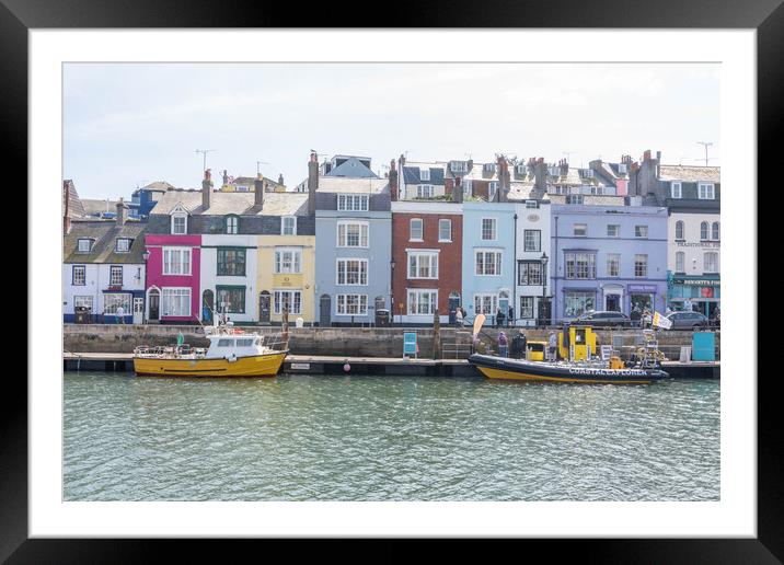 Charming Weymouth Harbour Framed Mounted Print by Graham Custance