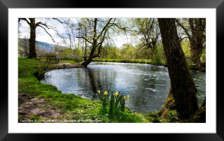 River Wye Bakewell Derbyshire. Framed Mounted Print by Craig Yates
