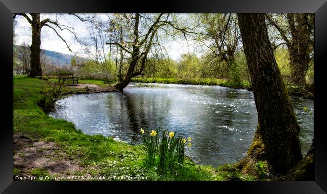 River Wye Bakewell Derbyshire. Framed Print by Craig Yates