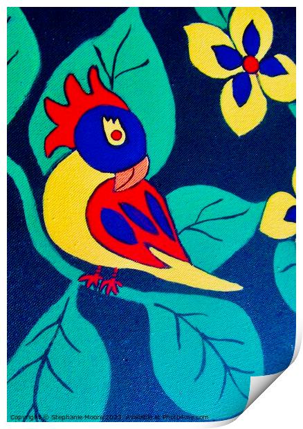 Painted Bird Print by Stephanie Moore
