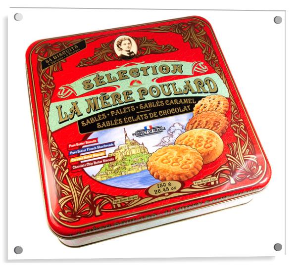Vintage Biscuit Tin Box Acrylic by Antonio Ribeiro