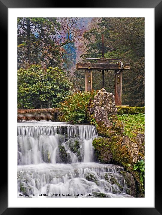 Ricford waterfall Framed Mounted Print by Carl Shellis