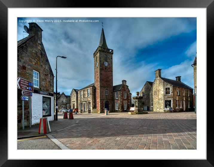 A view of the centre of Kinross, Scotland Framed Mounted Print by Navin Mistry