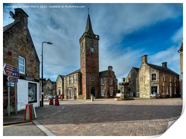 A view of the centre of Kinross, Scotland Print by Navin Mistry