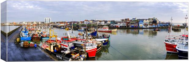 Bridlington Harbour Panoramic Canvas Print by Tim Hill
