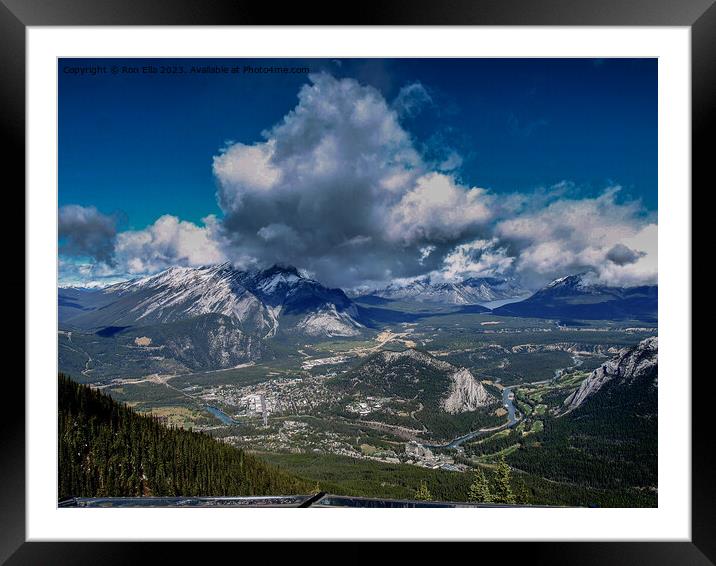 Summit Panorama Framed Mounted Print by Ron Ella