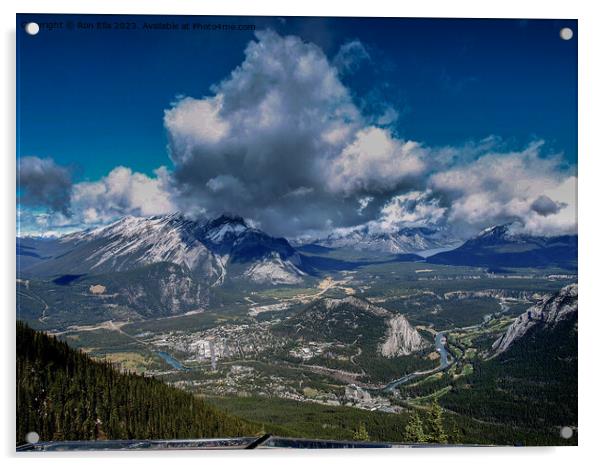 Summit Panorama Acrylic by Ron Ella