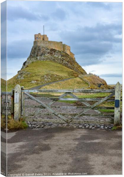 Lindisfarne Castle and Gate Canvas Print by Darrell Evans