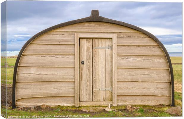 Lindisfarne Shed Canvas Print by Darrell Evans