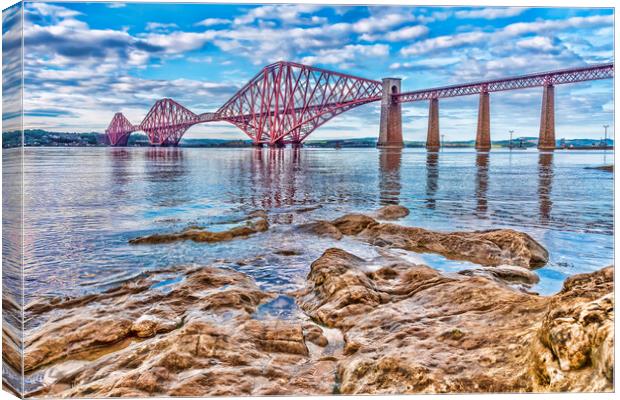Queensferry Forth Bridge Canvas Print by Valerie Paterson