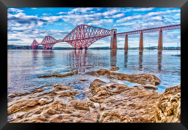 Queensferry Forth Bridge Framed Print by Valerie Paterson