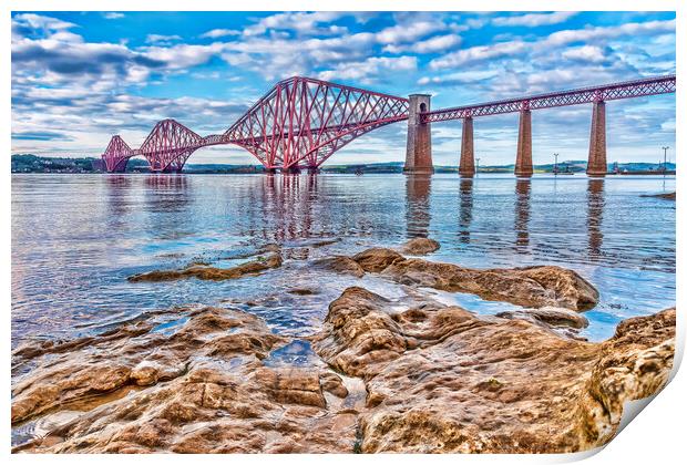 Queensferry Forth Bridge Print by Valerie Paterson