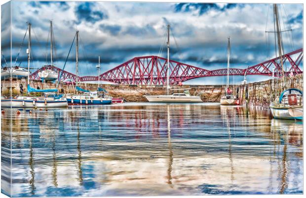 Queensferry Harbour Canvas Print by Valerie Paterson