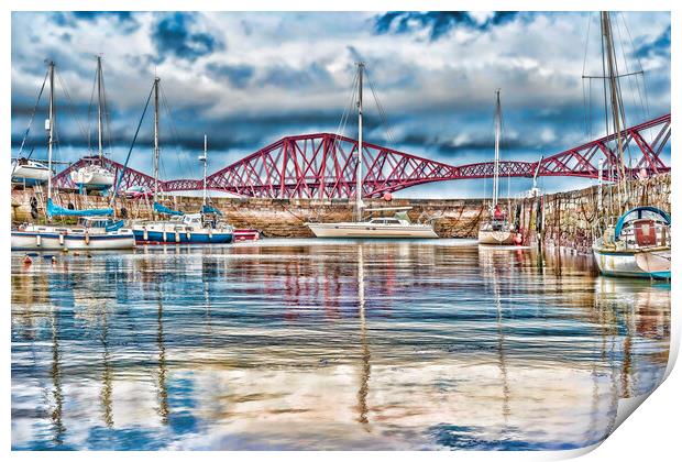 Queensferry Harbour Print by Valerie Paterson