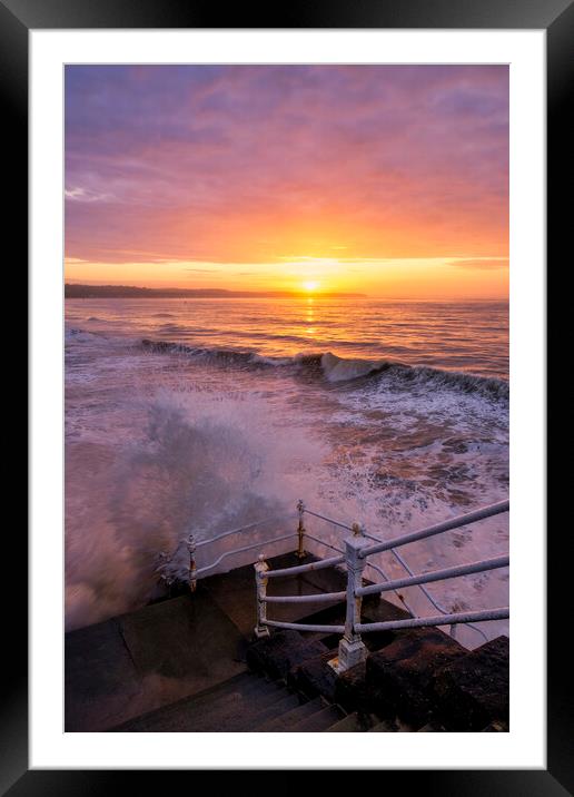 North Sea Sunrise, Bridlington Framed Mounted Print by Tim Hill