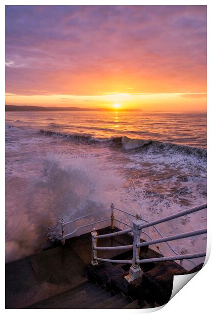 North Sea Sunrise, Bridlington Print by Tim Hill
