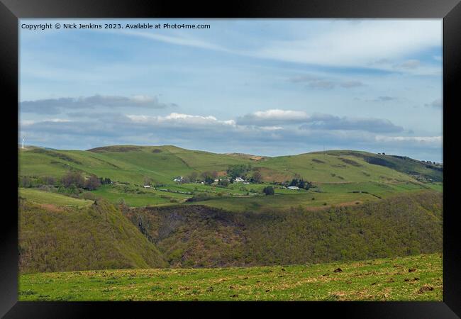 View across the Vale of Rheidol Ceredigion Mid Wal Framed Print by Nick Jenkins