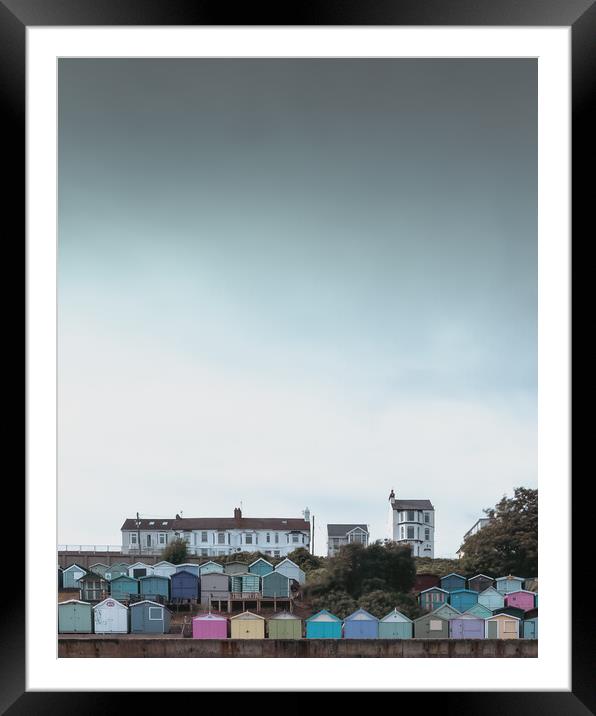 Walton-on-the-Naze Beach Huts Framed Mounted Print by Mark Jones