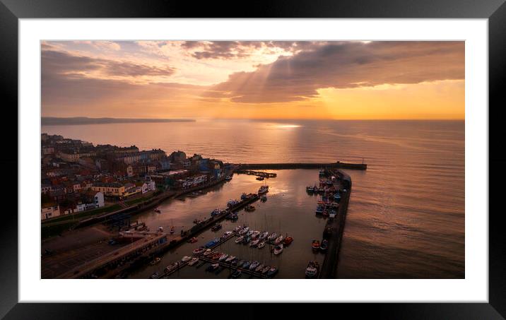 Rays from Heaven, Bridlington Yorkshire Framed Mounted Print by Tim Hill