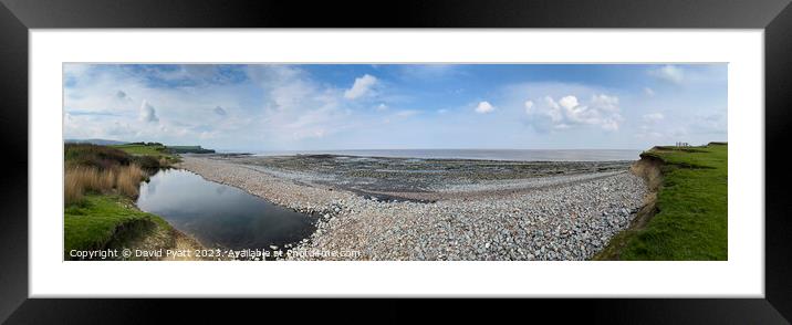 Kilve Beach Somerset Vista Framed Mounted Print by David Pyatt