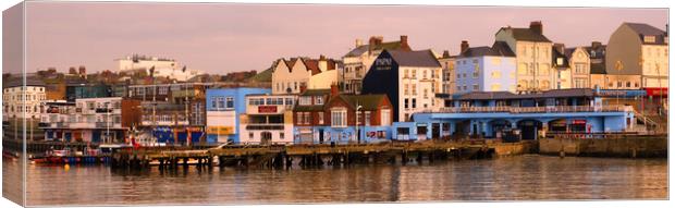 Bridlington Harbour Front Panoramic Canvas Print by Tim Hill