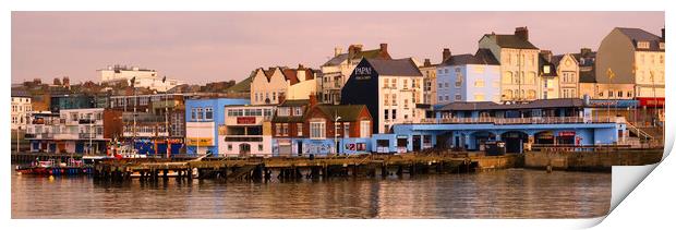 Bridlington Harbour Front Panoramic Print by Tim Hill