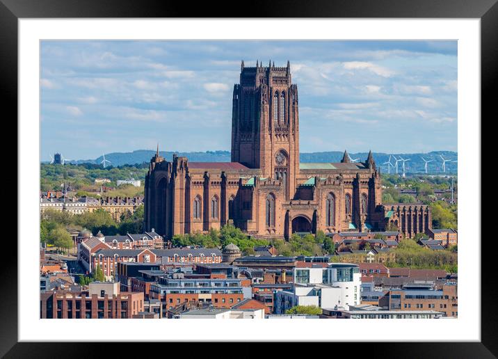 Liverpool Cathedral Framed Mounted Print by Dave Wood