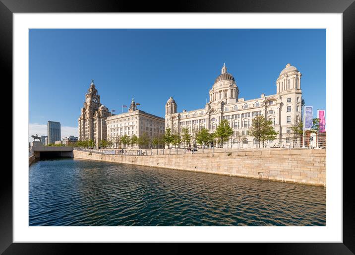 Three Graces, Liverpool Framed Mounted Print by Dave Wood