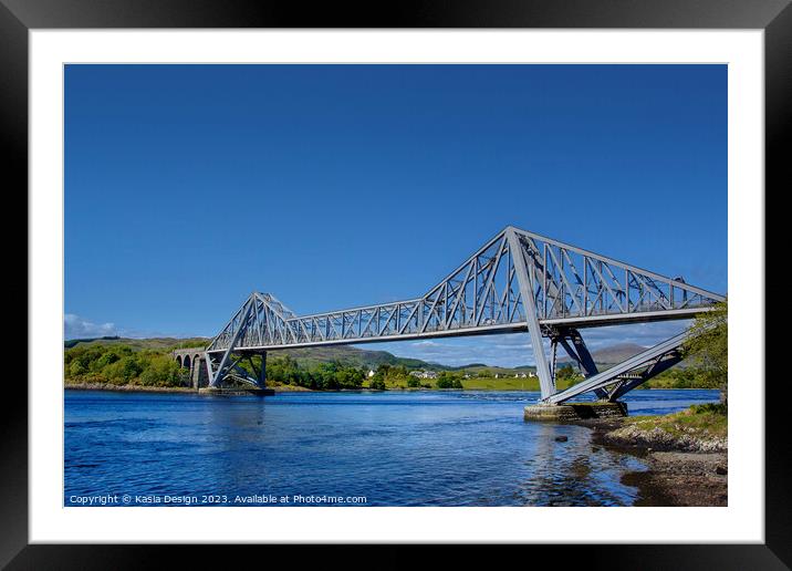 Connel Bridge in the Scottish Highlands Framed Mounted Print by Kasia Design