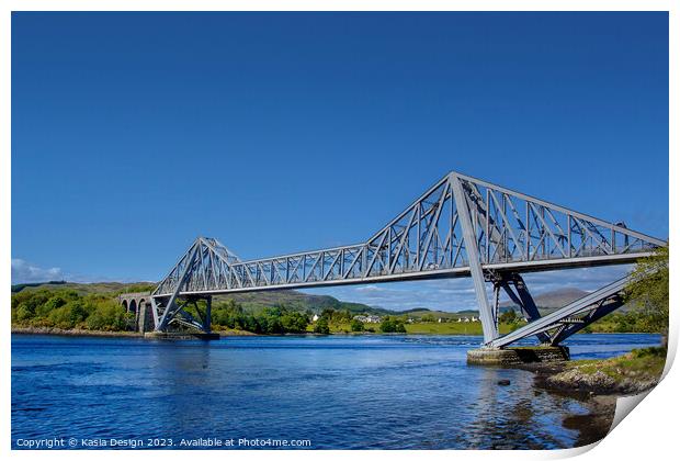 Connel Bridge in the Scottish Highlands Print by Kasia Design